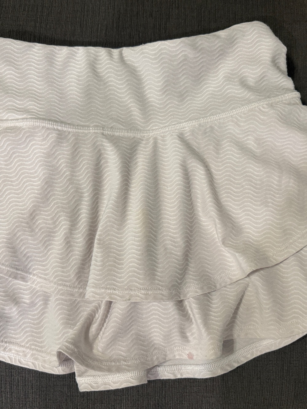 White Ruffled Athleta Skort